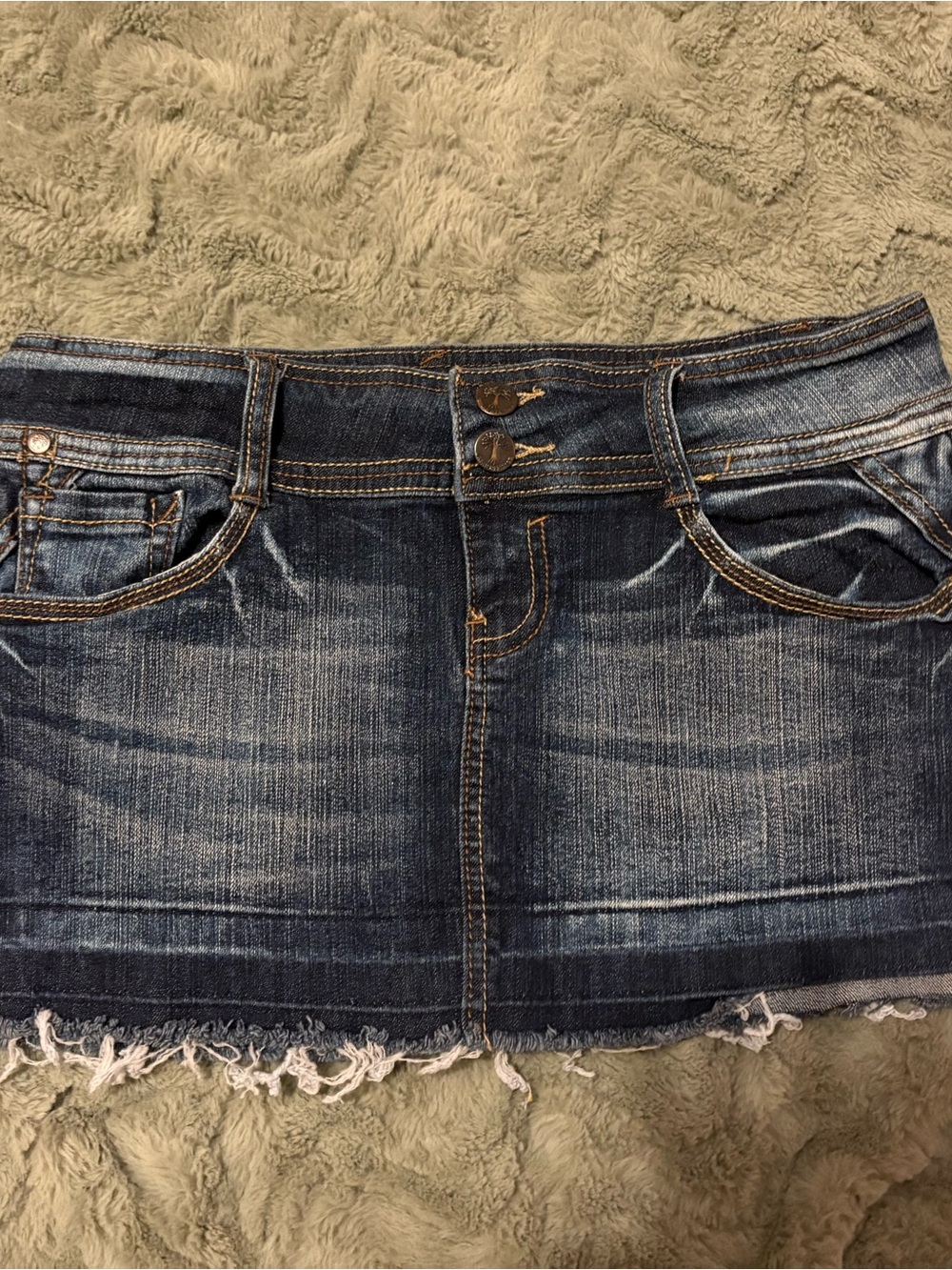 Urban Heritage distressed denim miniskirt